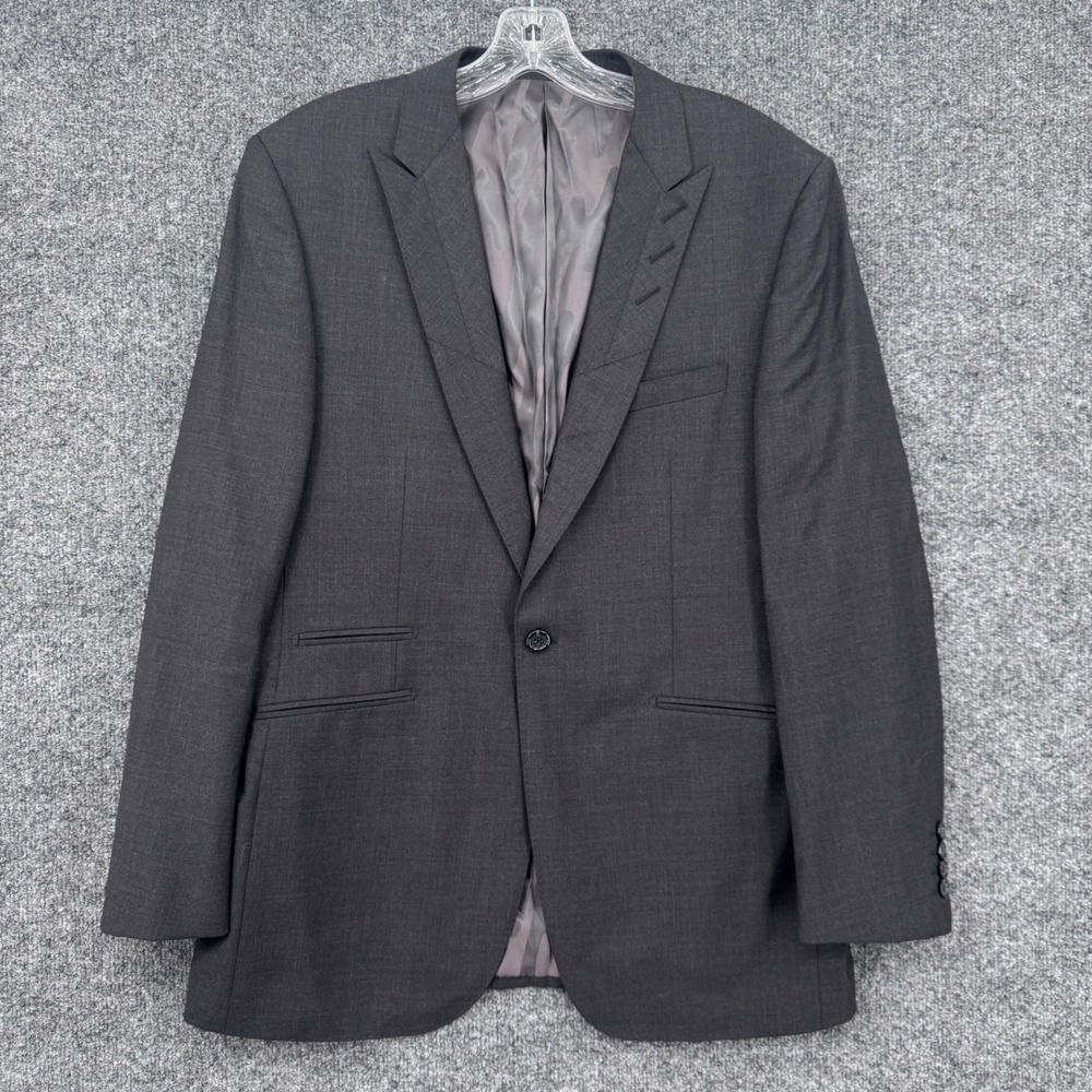 Joseph Bach Sartoriale Blazer Mens 42R Charcoal Grey Wool Cashmere Formal